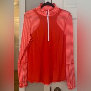 LIKE NEW Zella Half Zip Lightweight Athletic Pullover Top With Thumb Holes